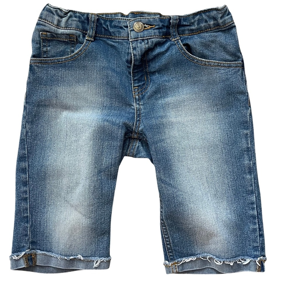 Crazy 8 Girl’s Size 14 denim shorts, Bermuda, distressed, adjustable waist